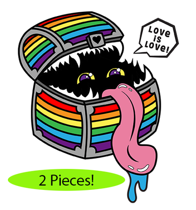 Pride Mimic Pin: Rainbow Clothing & Accessories Foam Brain Games
