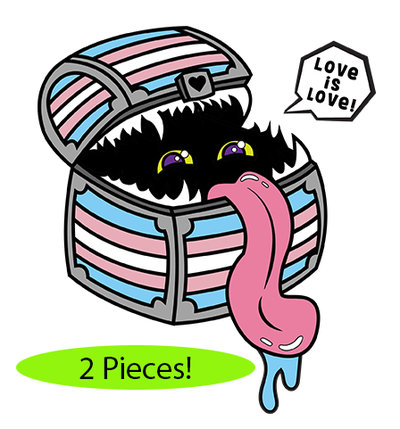 Pride Mimic Pin: Transgender Clothing & Accessories Foam Brain Games