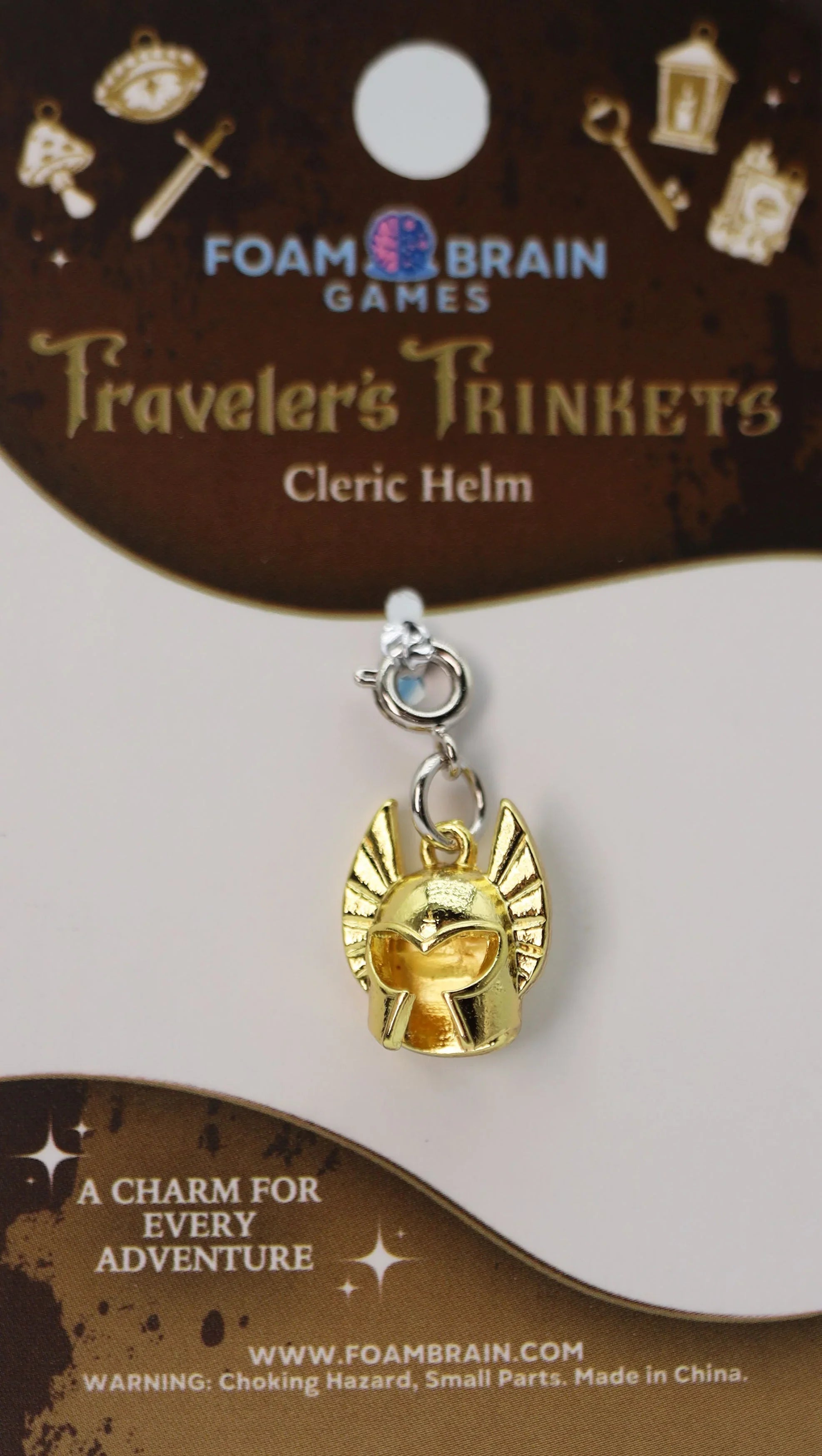Traveler's Trinkets Charms Group 2 (29 options) Clothing & Accessories Foam Brain Games Cleric Helm  