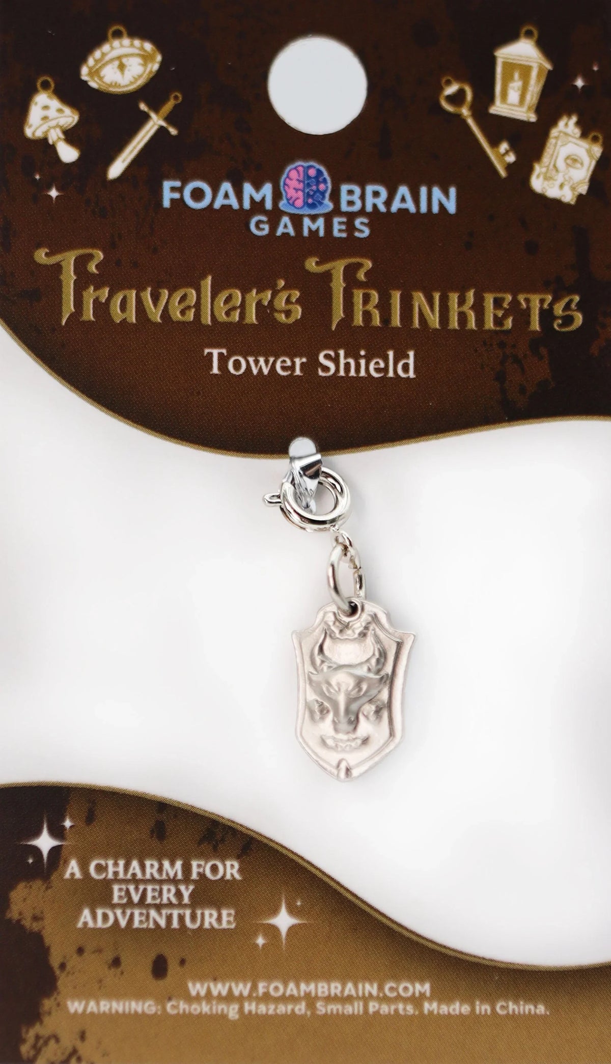 Traveler's Trinkets Charms Group 2 (29 options) Clothing & Accessories Foam Brain Games Tower Shield  