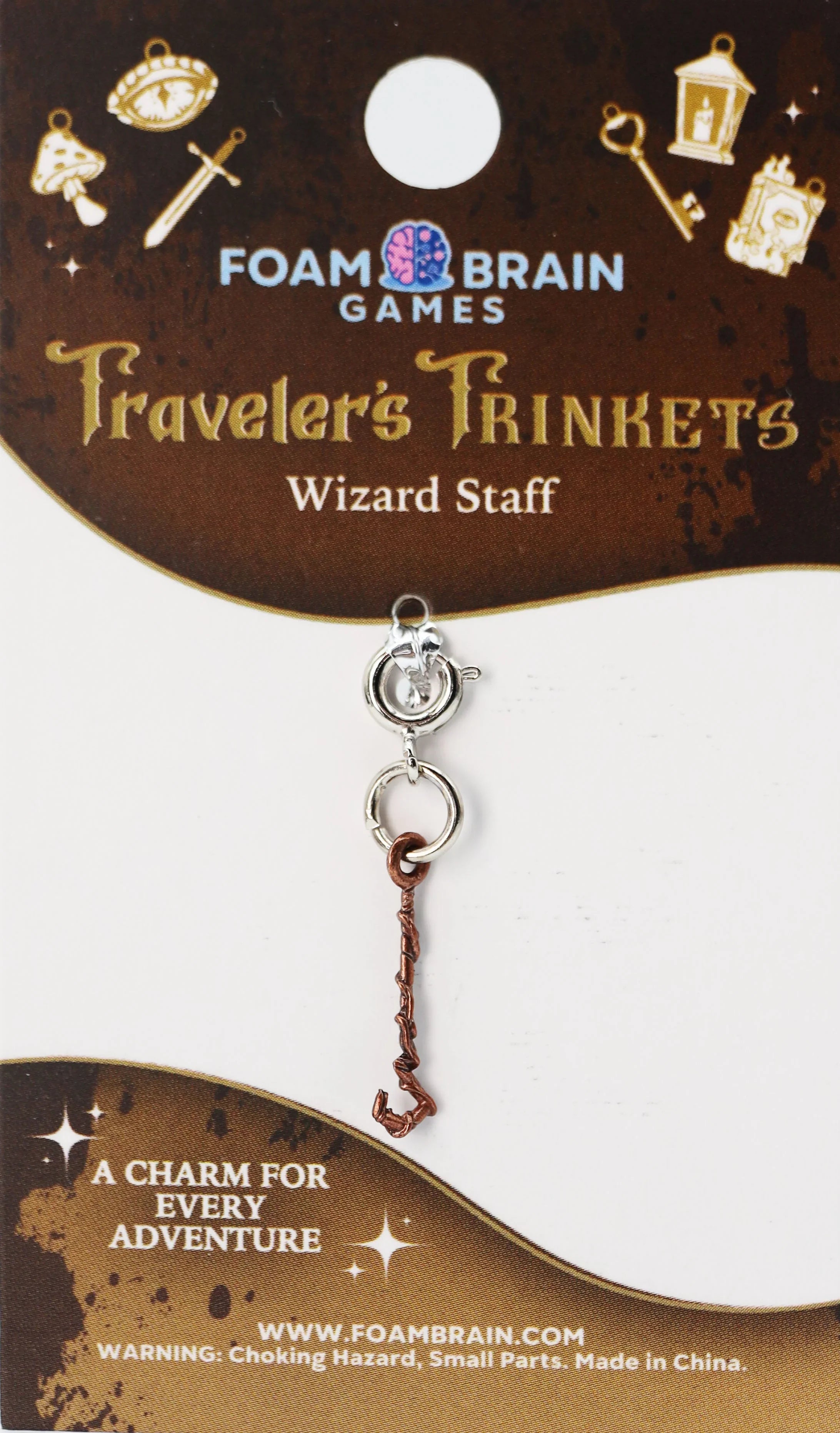 Traveler's Trinkets Charms Group 2 (29 options) Clothing & Accessories Foam Brain Games Wizard Staff  