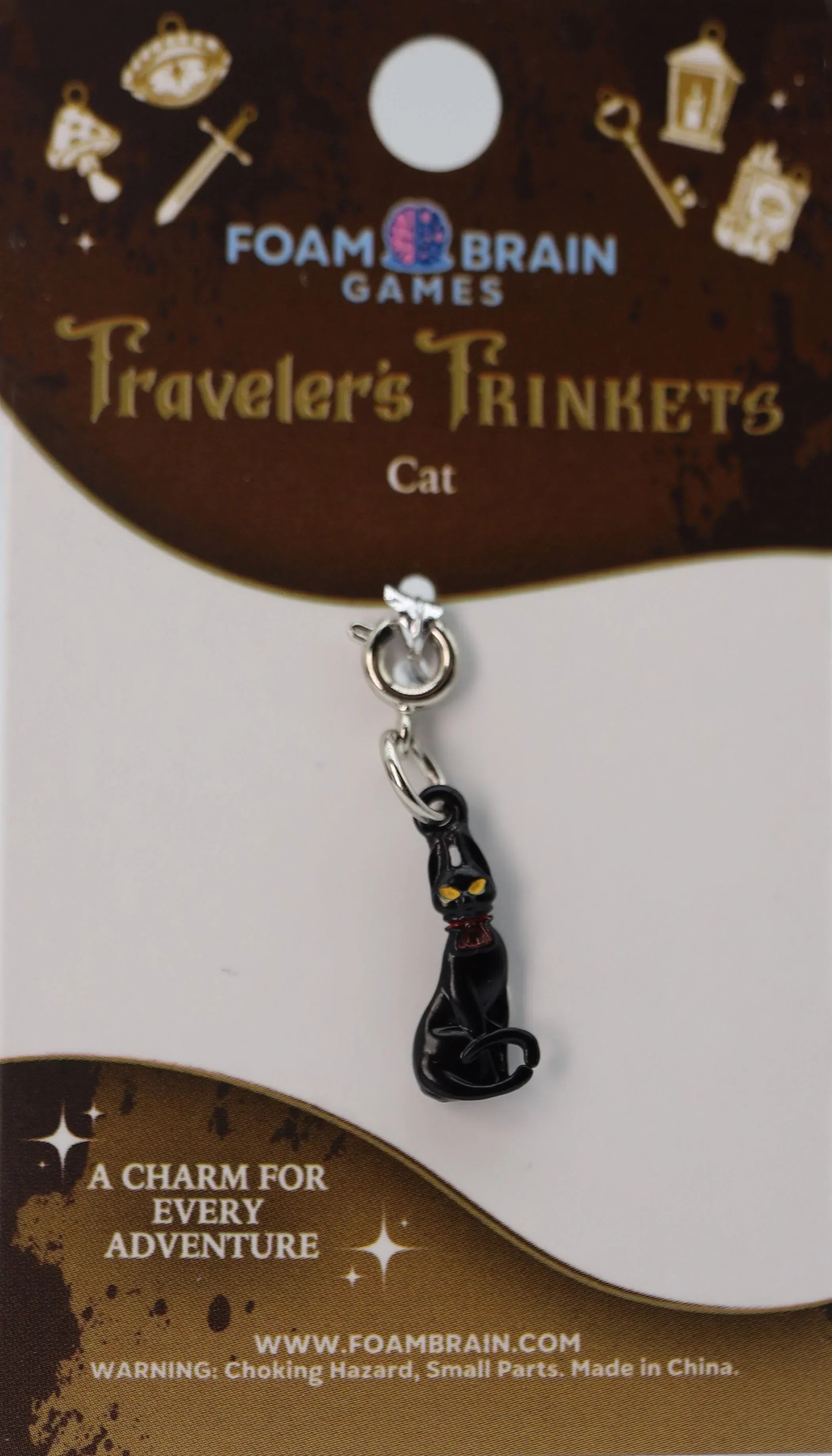 Traveler's Trinkets Charms Group 3 (24 options) Clothing & Accessories Foam Brain Games Cat  