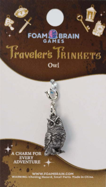 Traveler's Trinkets Charms Group 3 (24 options) Clothing & Accessories Foam Brain Games Owl  