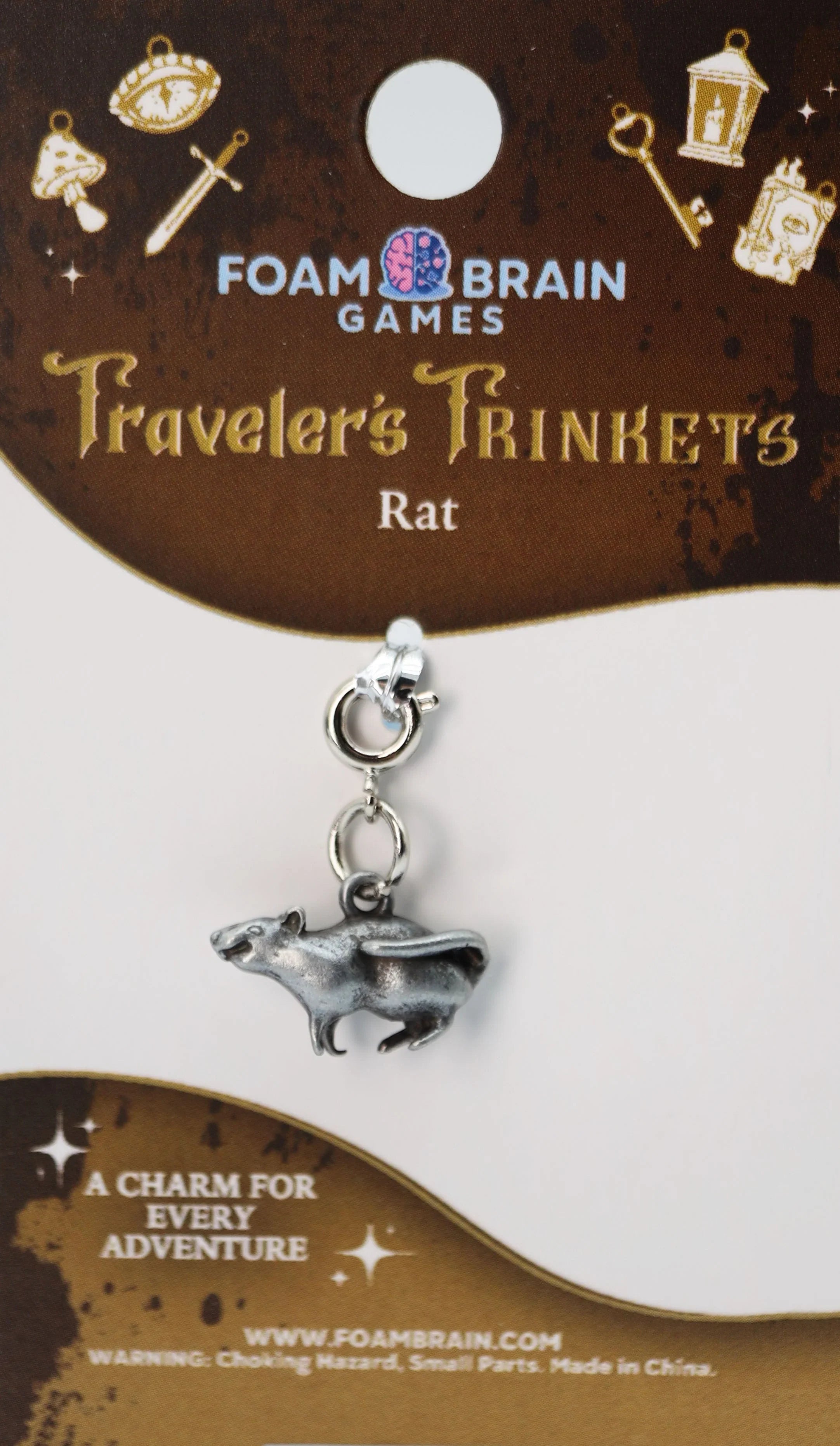 Traveler's Trinkets Charms Group 3 (24 options) Clothing & Accessories Foam Brain Games Rat  