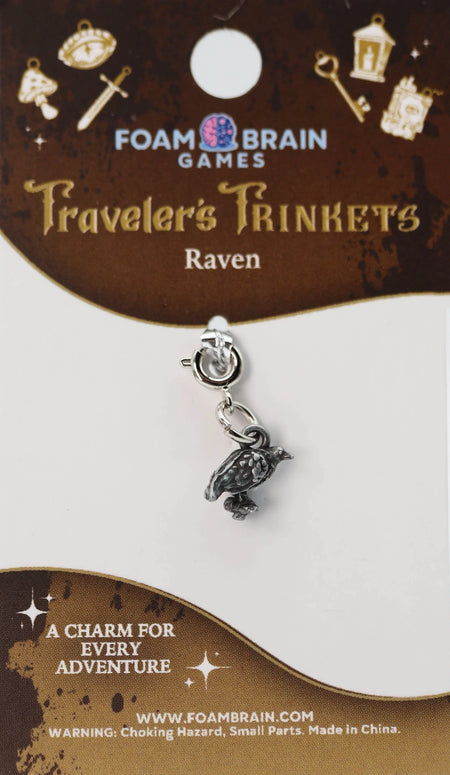 Traveler's Trinkets Charms Group 3 (24 options) Clothing & Accessories Foam Brain Games Raven  
