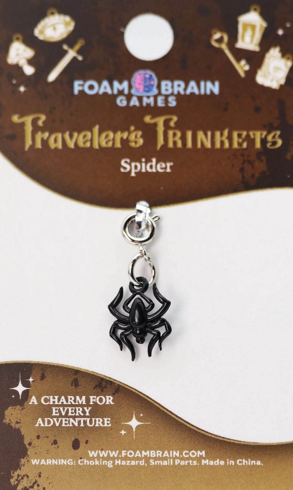 Traveler's Trinkets Charms Group 3 (24 options) Clothing & Accessories Foam Brain Games Spider  