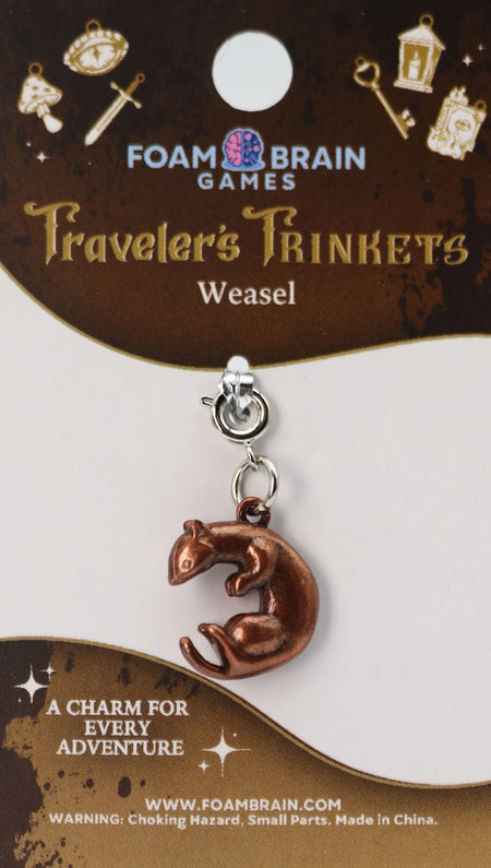 Traveler's Trinkets Charms Group 3 (24 options) Clothing & Accessories Foam Brain Games Weasel  