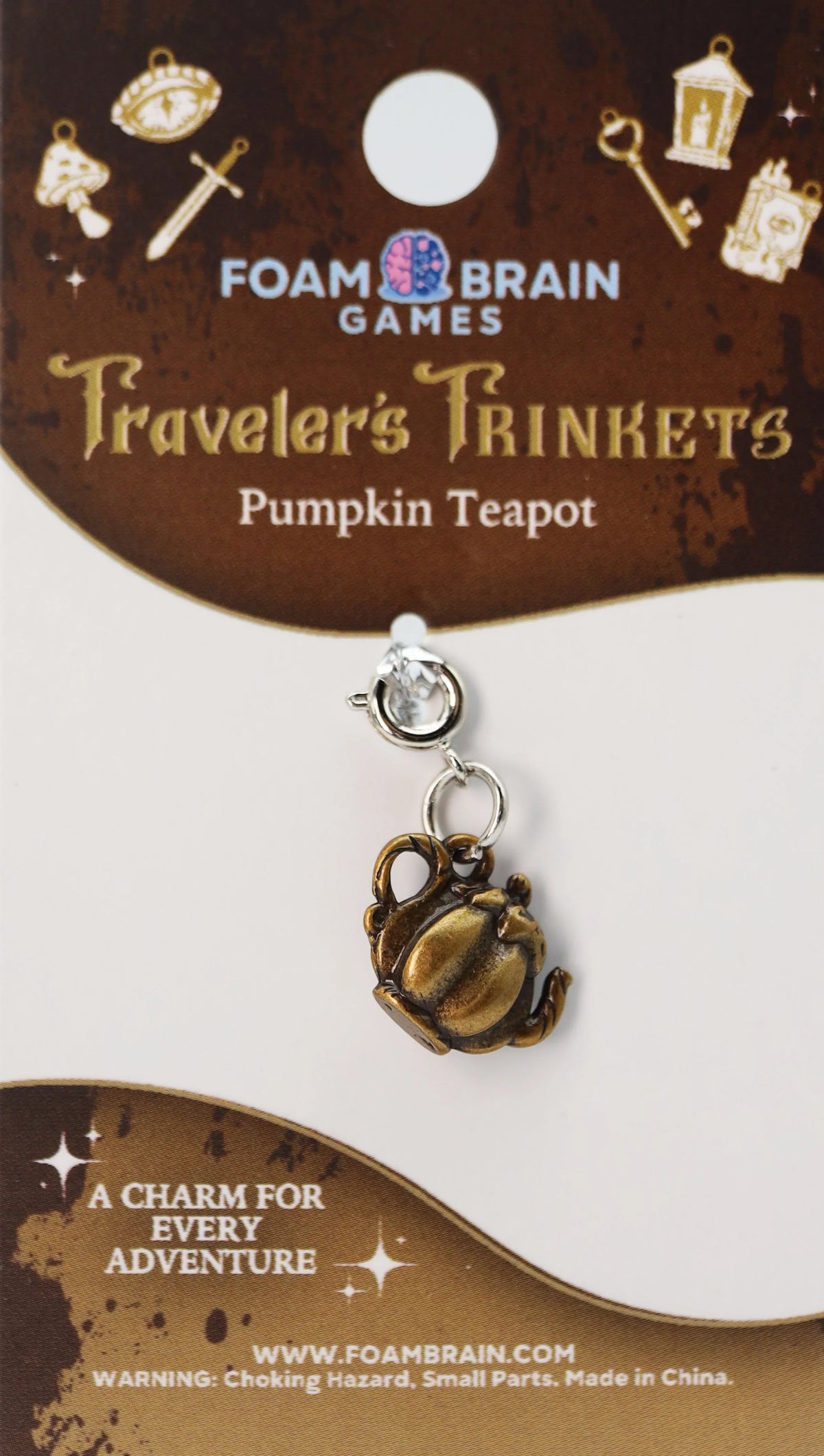 Traveler's Trinkets Charms Group 3 (24 options) Clothing & Accessories Foam Brain Games Pumpkin Teapot  