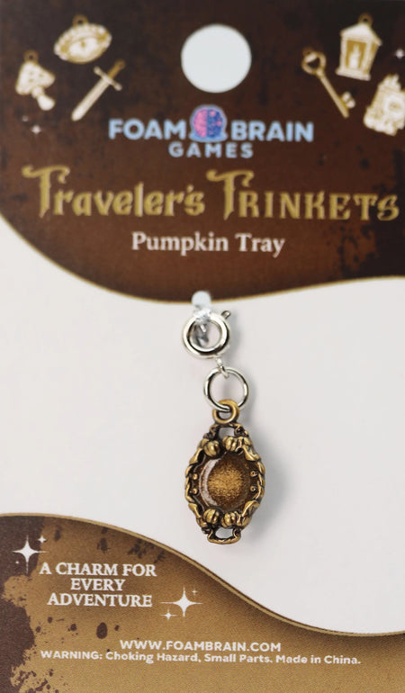 Traveler's Trinkets Charms Group 3 (24 options) Clothing & Accessories Foam Brain Games Pumpkin Tray  