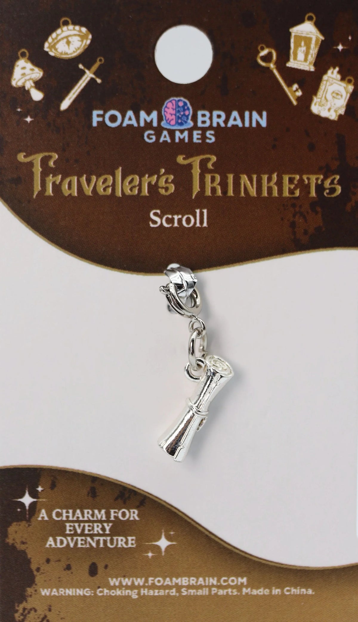 Traveler's Trinkets Charms Group 4 (27 options) Clothing & Accessories Foam Brain Games Scroll  