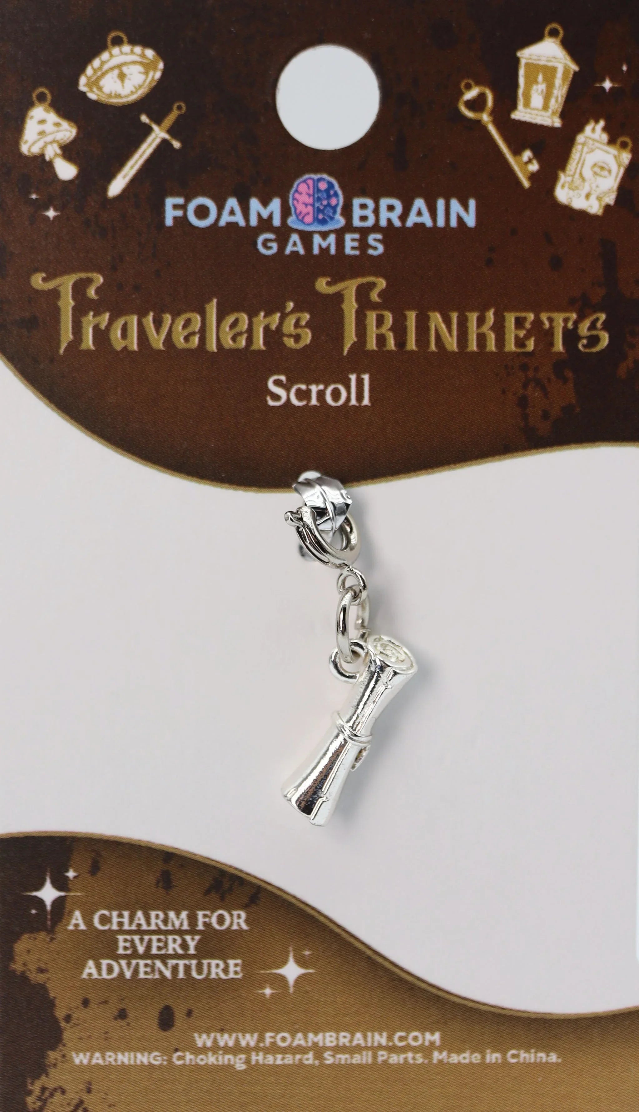 Traveler's Trinkets Charms Group 4 (27 options) Clothing & Accessories Foam Brain Games Scroll  