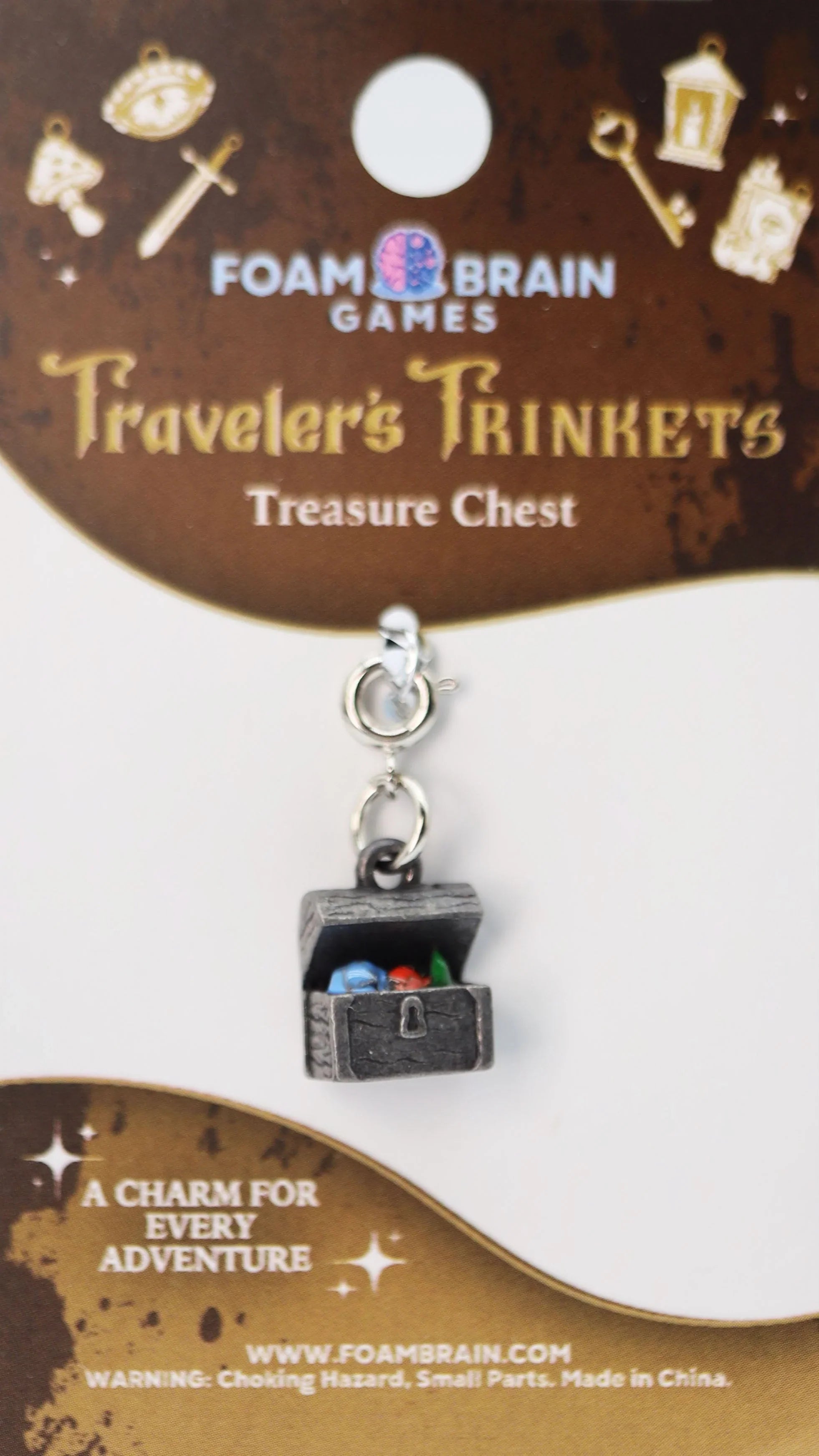 Traveler's Trinkets Charms Group 4 (27 options) Clothing & Accessories Foam Brain Games Treasure Chest  
