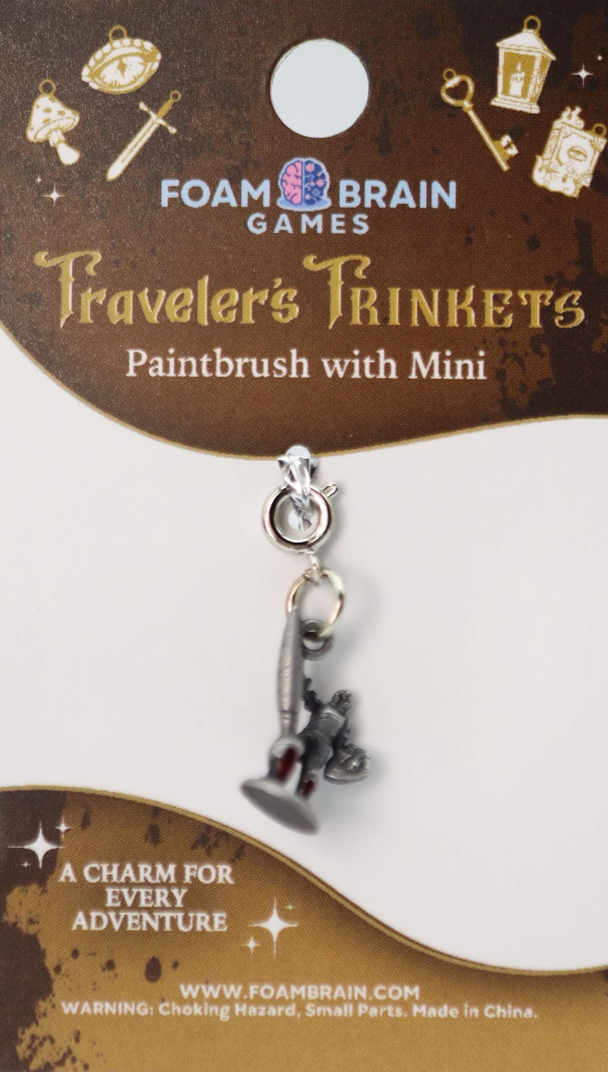 Traveler's Trinkets Charms Group 4 (27 options) Clothing & Accessories Foam Brain Games Paintbrush with Mini  