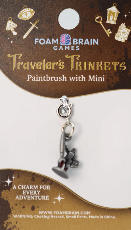 Traveler's Trinkets Charms Group 4 (27 options) Clothing & Accessories Foam Brain Games Paintbrush with Mini  