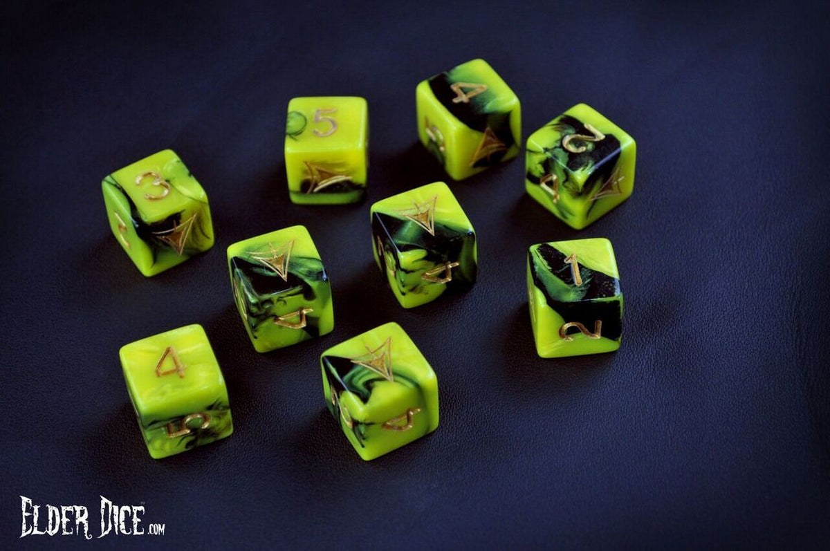 Elder Dice - Tube of Yellow Sign d6 Dice  Other   