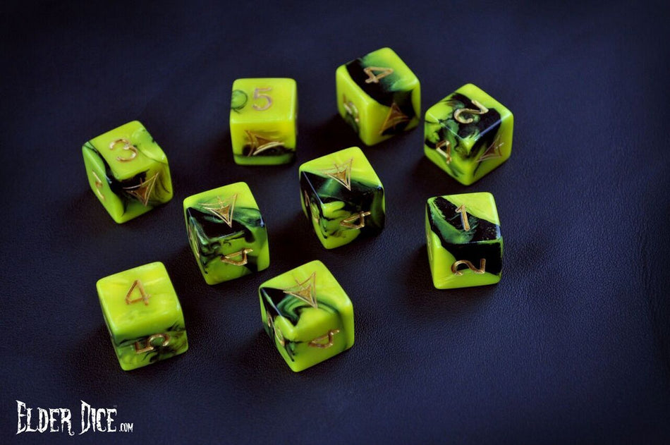 Elder Dice - Tube of Yellow Sign d6 Dice  Other   