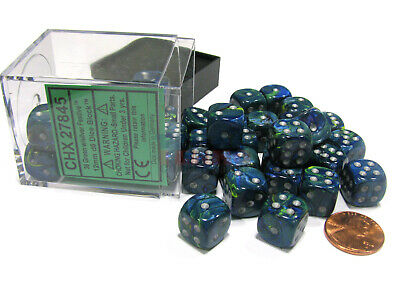 Chessex 12mm Festive Green/Silver 36ct D6 Set (27845) Dice Chessex   