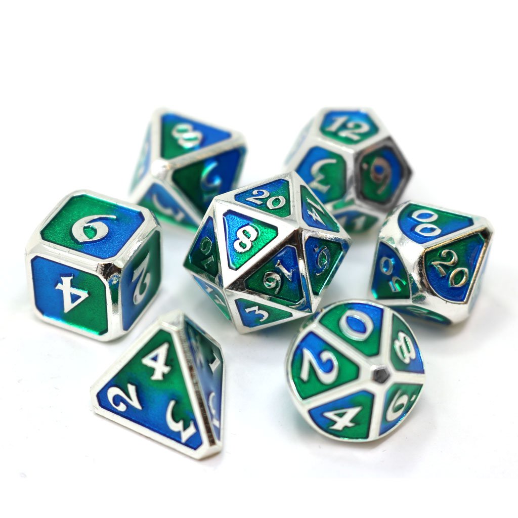 Die Hard Dice Metal Spellbinder Gaia 7ct Polyhedral Set Dice Die Hard Dice