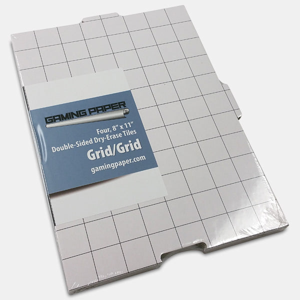 Gaming Paper Set of 4 Tiles 8×11 Grid/Grid Supplies Other