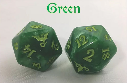 Black Oak Workshop Dragon Green/Yellow Single D20  Other   