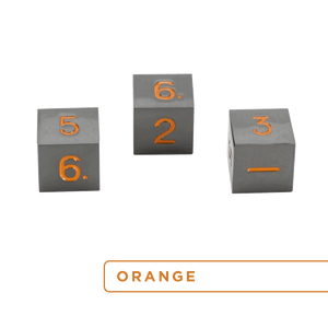 Easy Roller Metal Gunmetal Orange 3D6 Set Home page Easy Roller Dice   