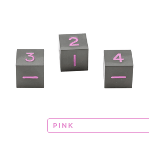 Easy Roller Metal Gunmetal Pink 3D6 Set Home page Easy Roller Dice   