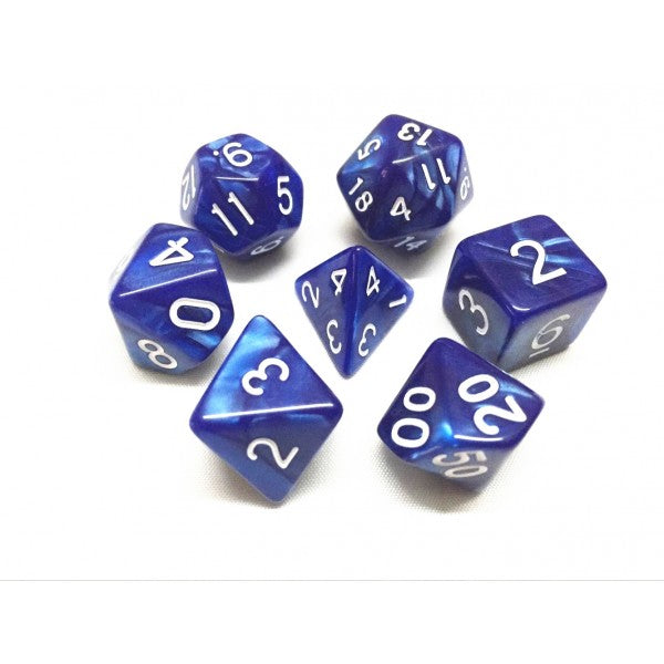 HD Dice Pearl Blue 7ct Polyhedral Dice Set Dice Other