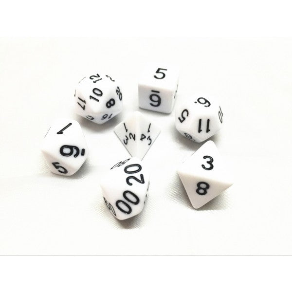 HD Dice Opaque White 7ct Polyhedral Dice Set Dice Other