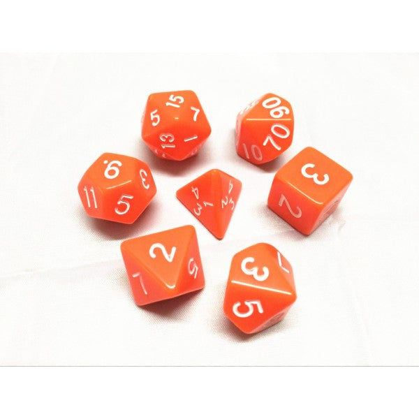 HD Dice Opaque Orange 7ct Polyhedral Dice Set Dice Other
