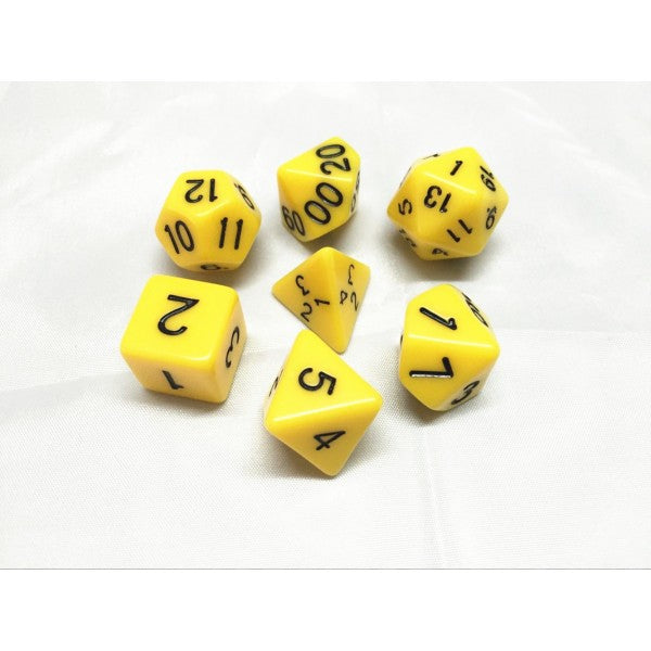 HD Dice Opaque Yellow 7ct Polyhedral Dice Set Dice Other