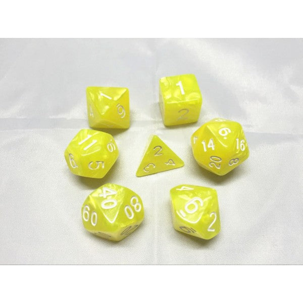 HD Dice Pearl Bright Yellow 7ct Polyhedral Dice Set Dice Other