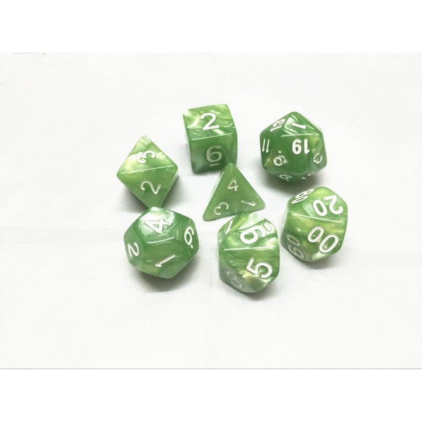 HD Dice Pearl Pale Green 7ct Polyhedral Dice Set Dice Other