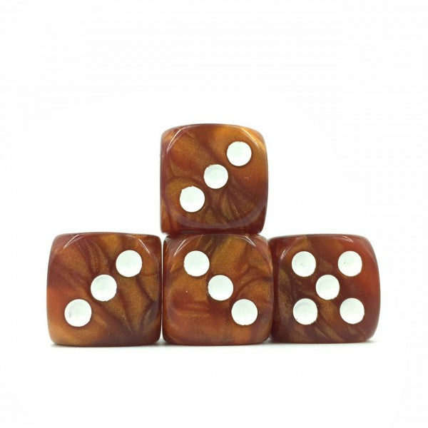 HD Dice Pearl Brown/White 16mm D6 Set  Other   