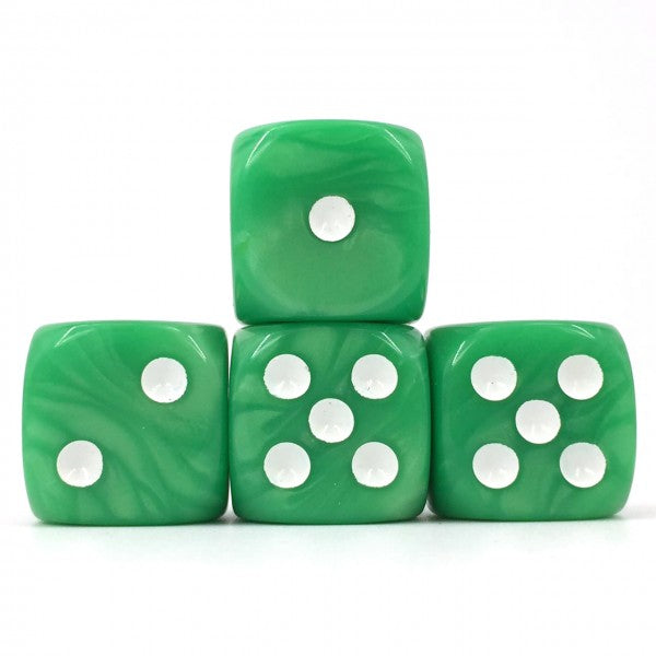 HD Dice Pearl Green/White 16mm D6 Set  Other   