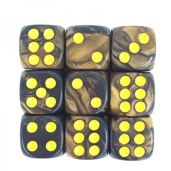 HD Dice Blend Color Gold - Black/Yellow 12mm D6 Set Home page Other   