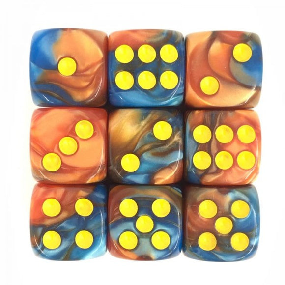 HD Dice Blend Color Orange-Blue/Yellow 12mm D6 Set Home page Other   
