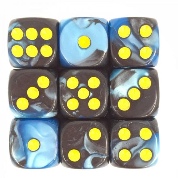 HD Dice Blend Color Blue-Black/Yellow 12mm D6 Set Home page Other   