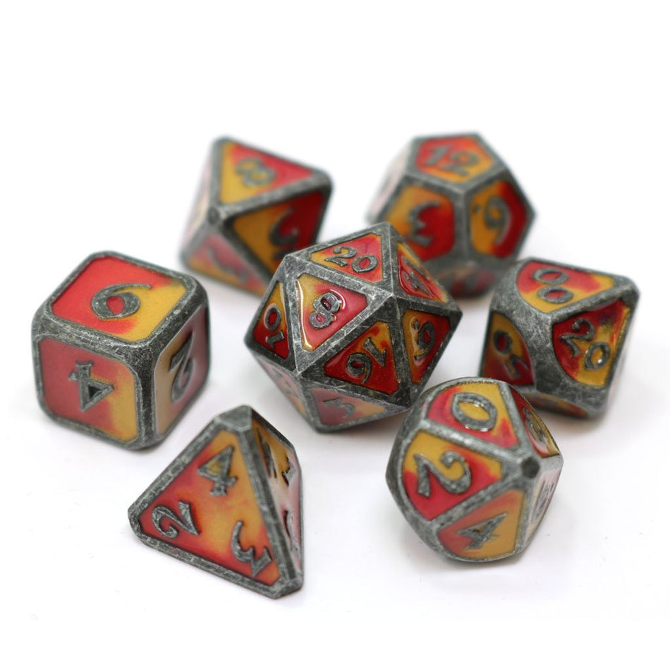Die Hard Dice Metal Spellbinder Brimstone 7ct Polyhedral Set Dice Die Hard Dice