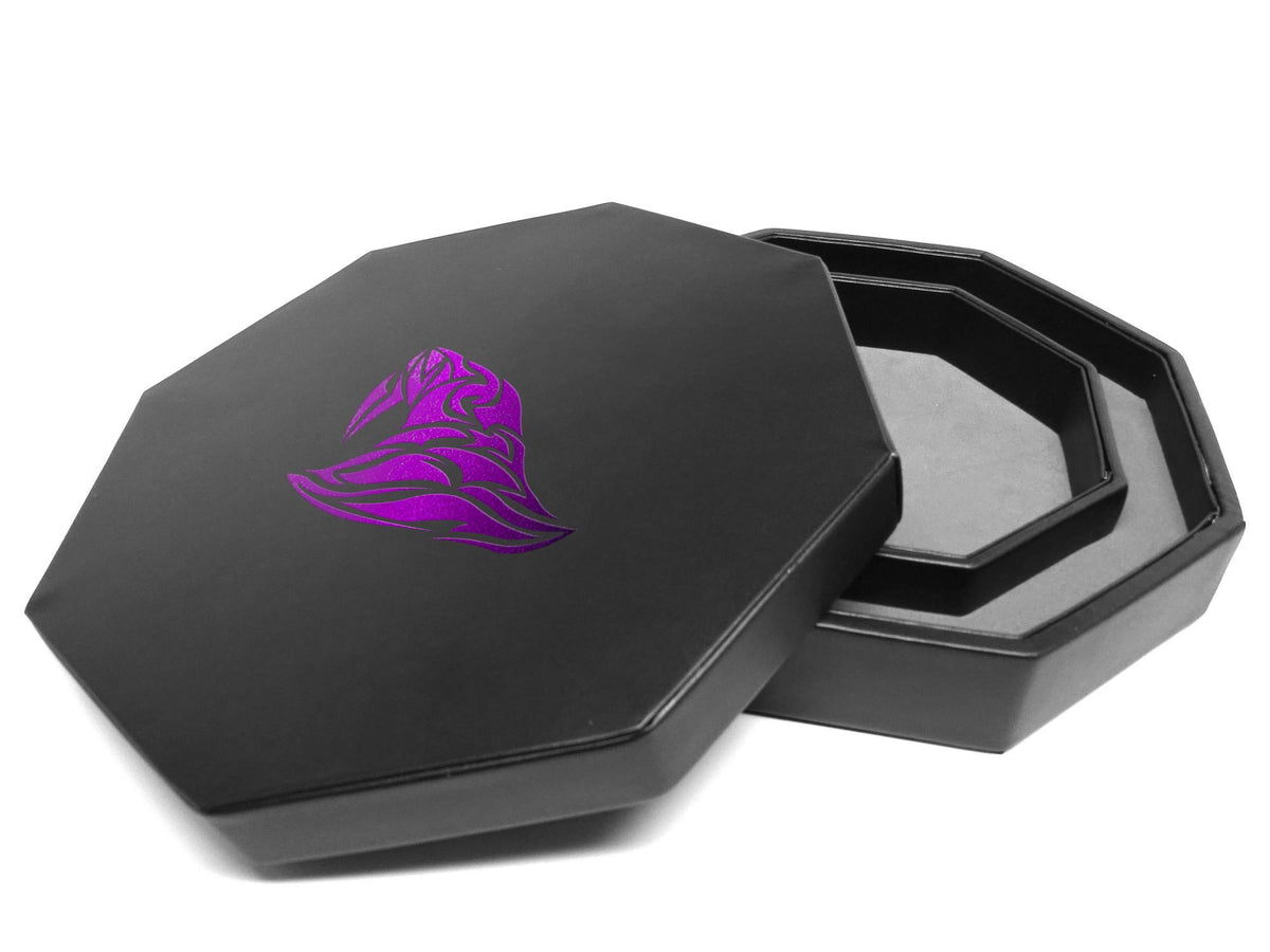 Easy Roller Dice Tray Purple Foil Wizard Hat Dice Easy Roller Dice