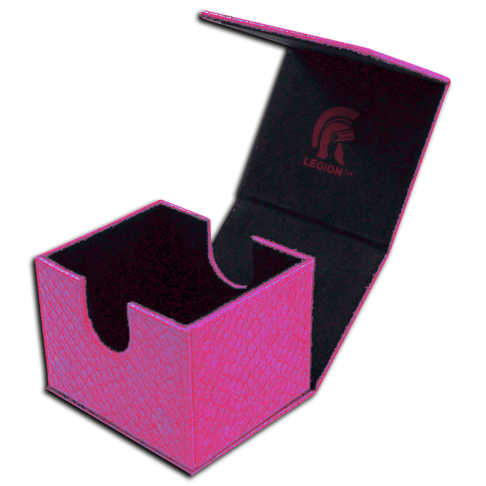 Legion Dragon Hide Hoard V2 Deck Box Pink Supplies Legion Supplies   