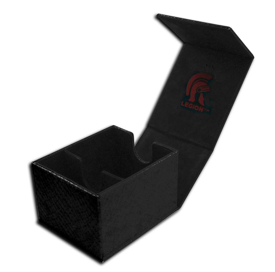 Legion Dragon Hide Hoard Plus Deck Box Black Supplies Legion Supplies   