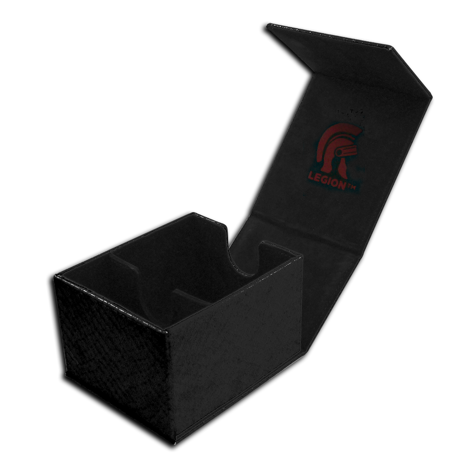 Legion Dragon Hide Hoard Plus Deck Box Black Supplies Legion Supplies   