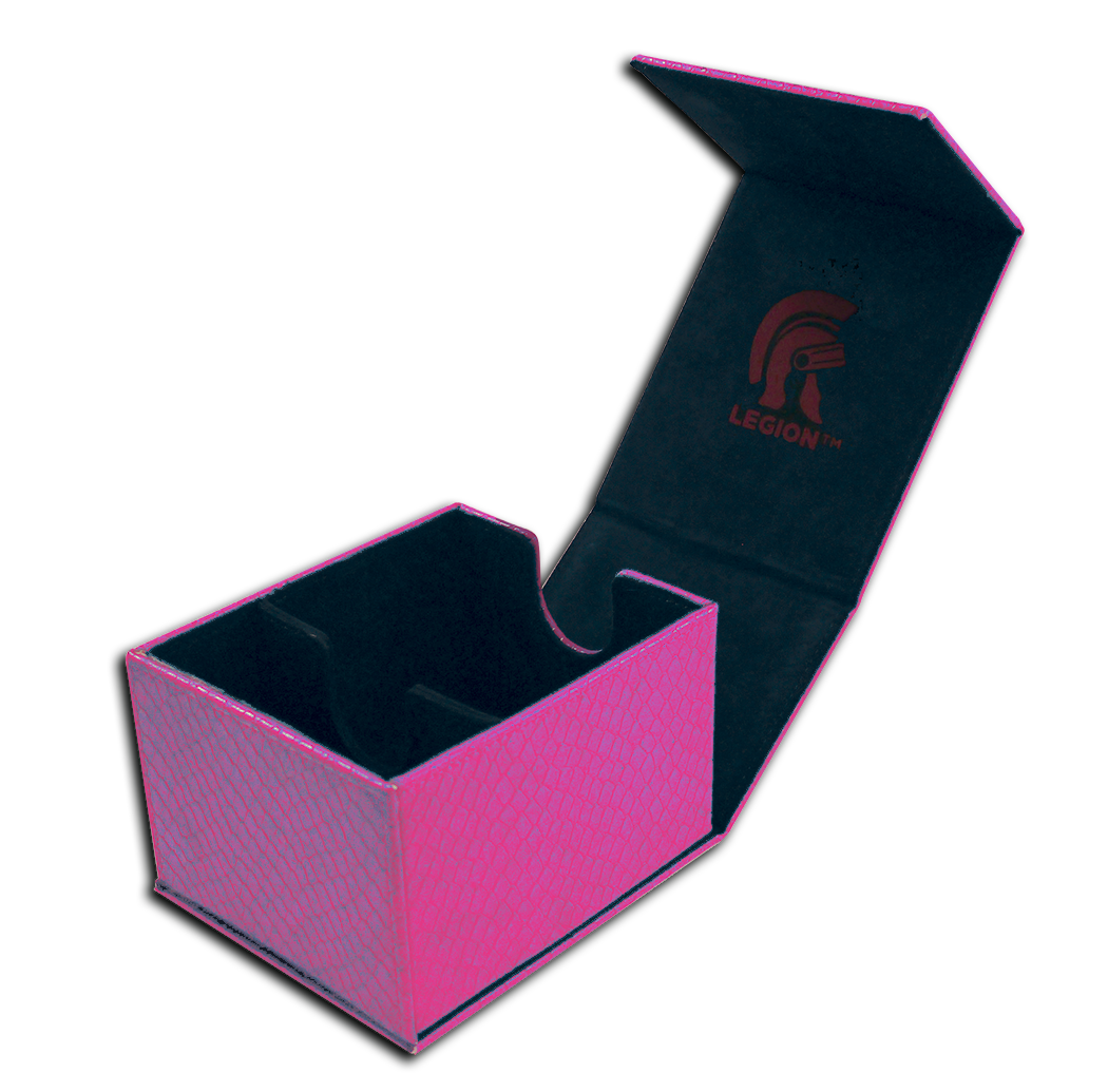 Legion Dragon Hide Hoard Plus Deck Box Pink Supplies Legion Supplies   