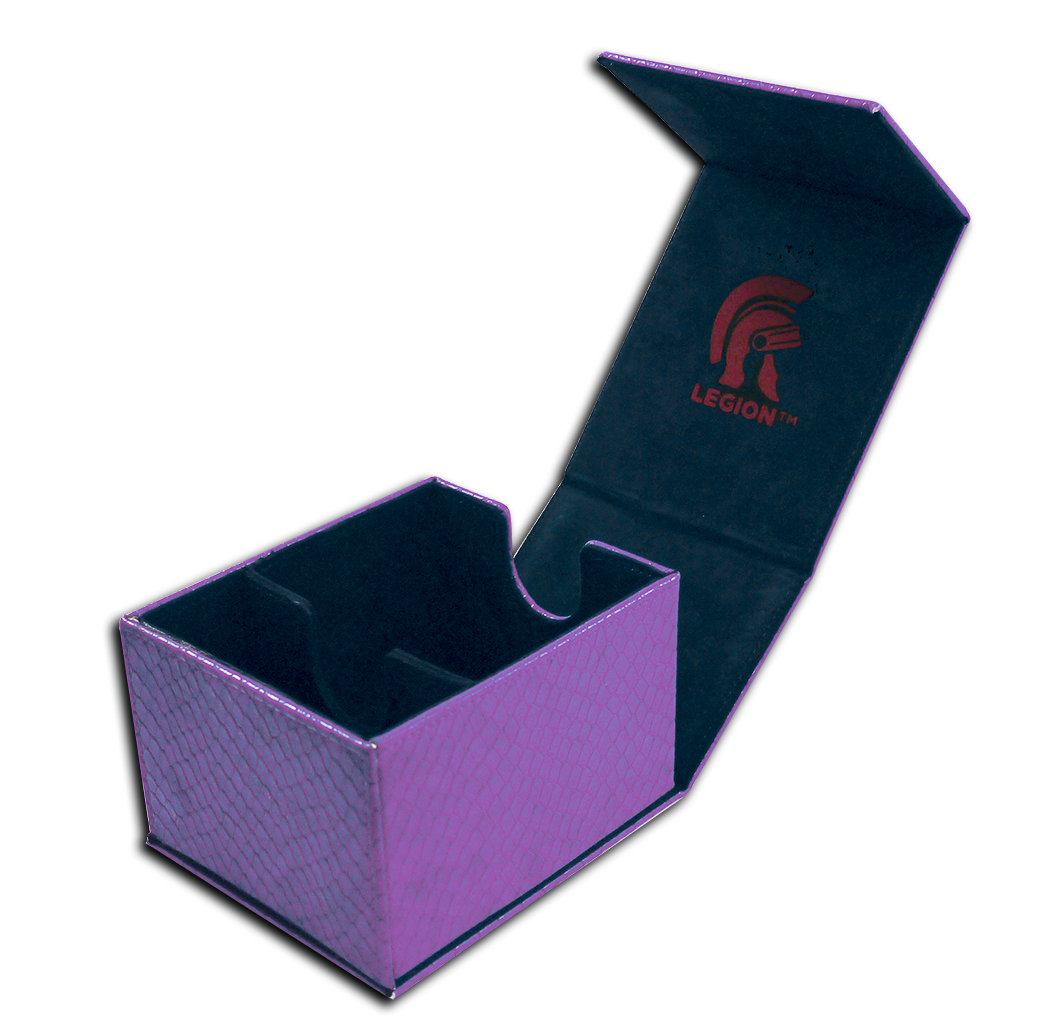 Legion Dragon Hide Hoard Plus Deck Box Purple Supplies Legion Supplies   