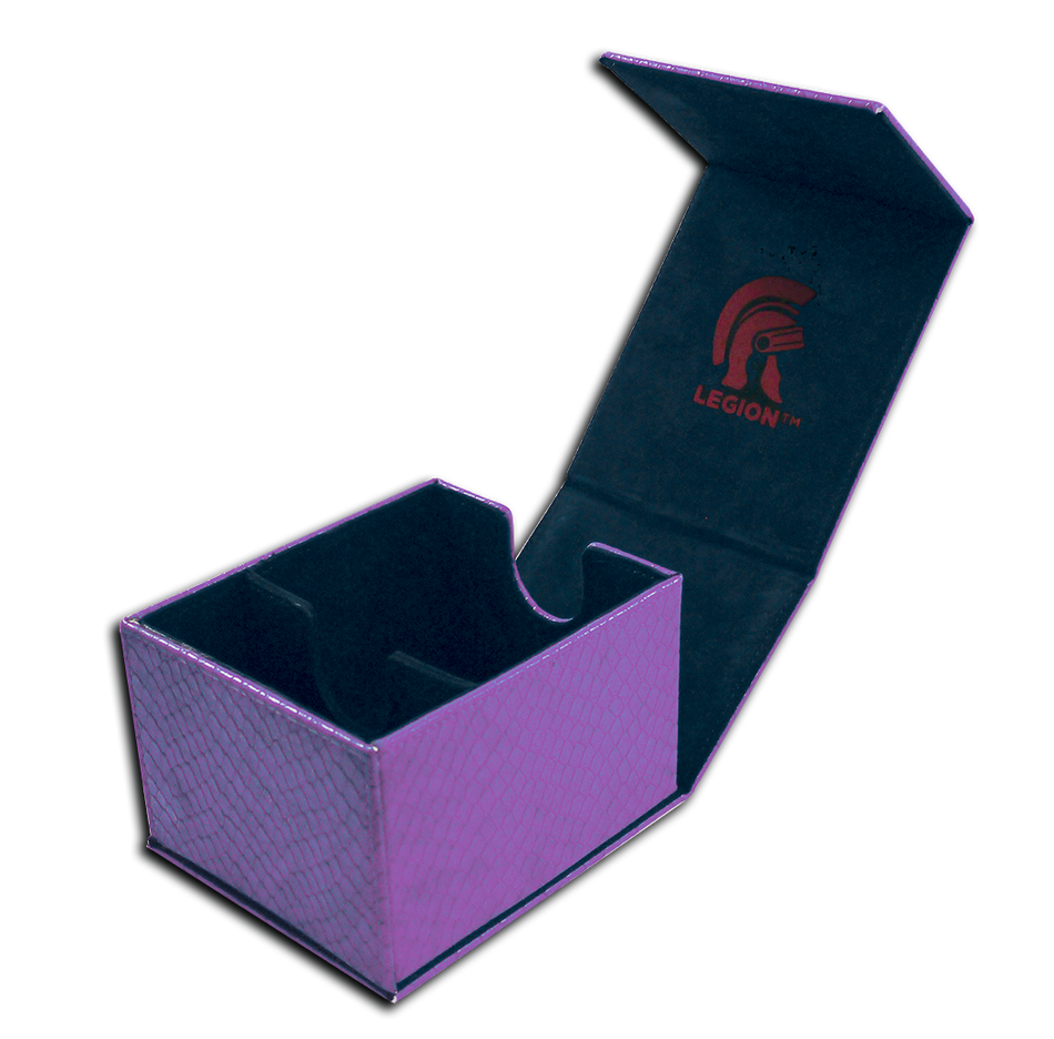 Legion Dragon Hide Hoard Plus Deck Box Purple Supplies Legion Supplies   