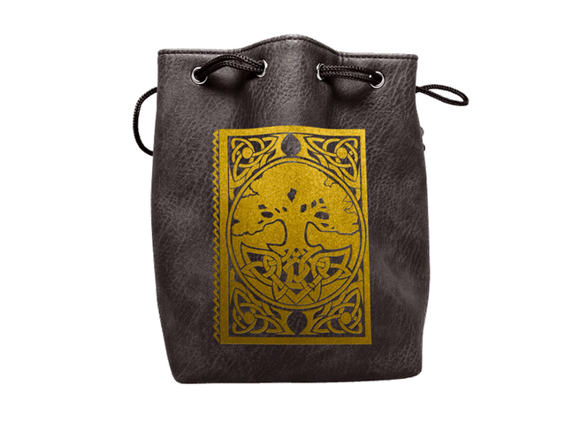 Easy Roller Black Leather Lite Spell Book Design Self-Standing Large Dice Bag Supplies Easy Roller Dice