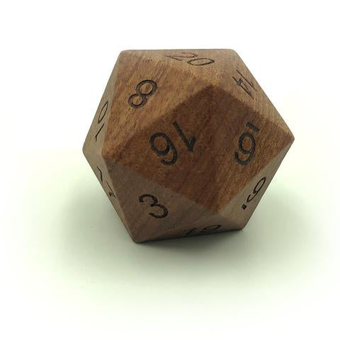 35mm Oversized Wooden Single D20  Foam Brain Games   