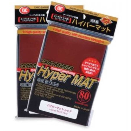 KMC Standard Card Sleeves 80ct Hyper Matte Red Home page KMC Sleeves   