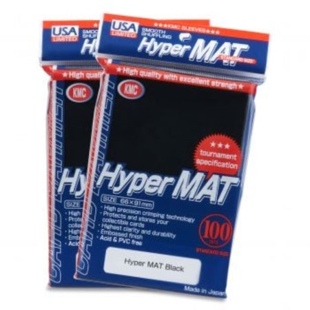 KMC Standard Card Sleeves 100ct USA Hyper Matte Black Supplies KMC Sleeves   