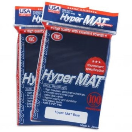 KMC Standard Card Sleeves 100ct USA Hyper Matte Blue Supplies KMC Sleeves   